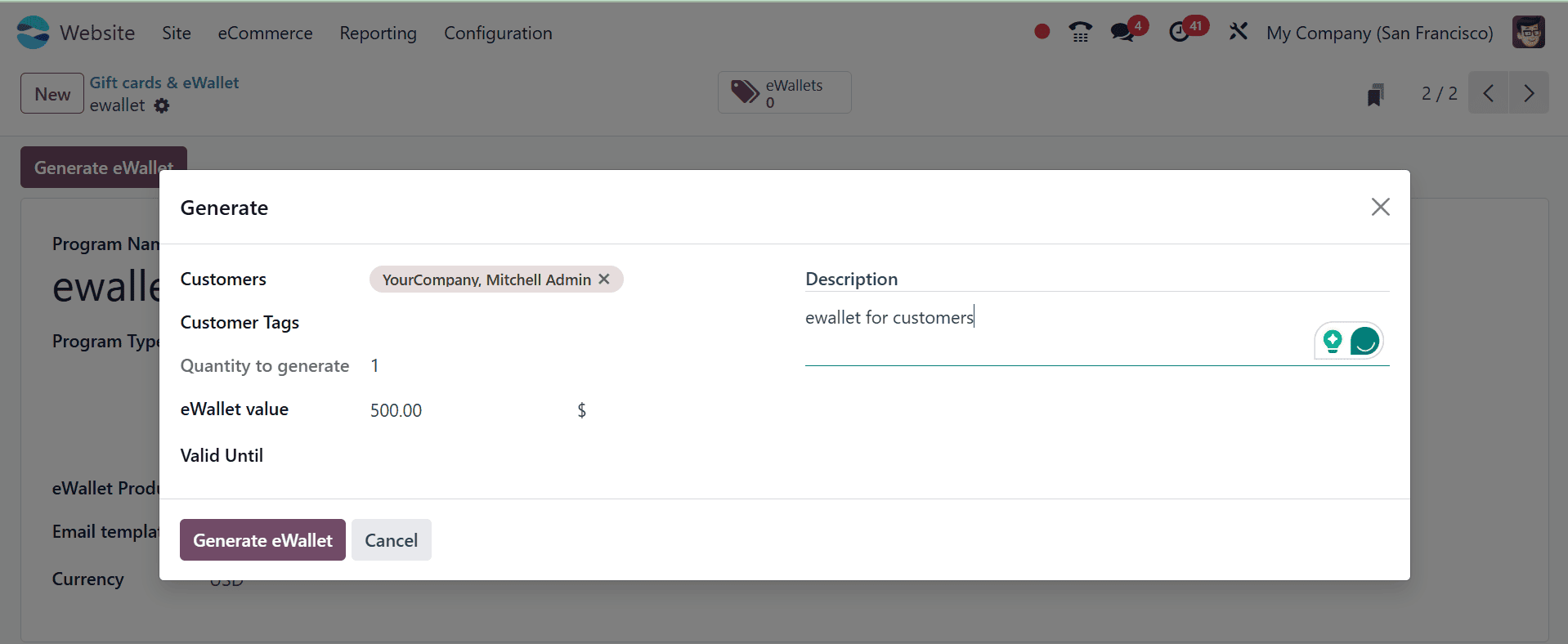 How to Create Gift Cards and e-Wallets in Odoo 18 Website-cybrosys