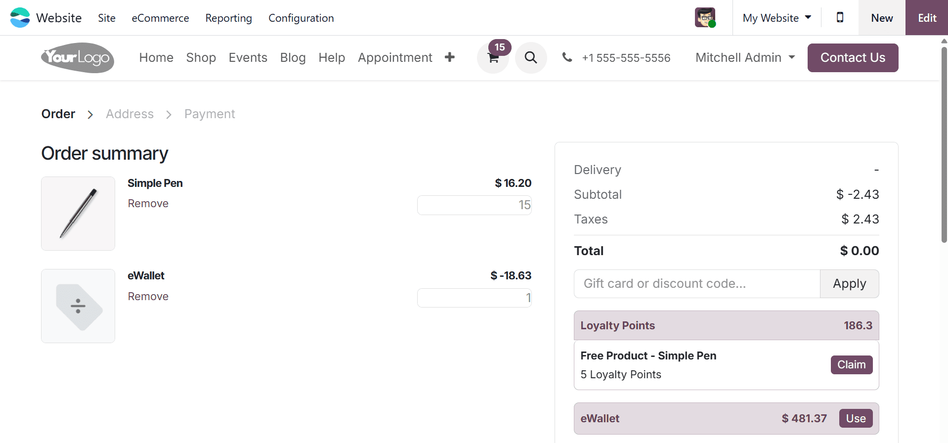 How to Create Gift Cards and e-Wallets in Odoo 18 Website-cybrosys