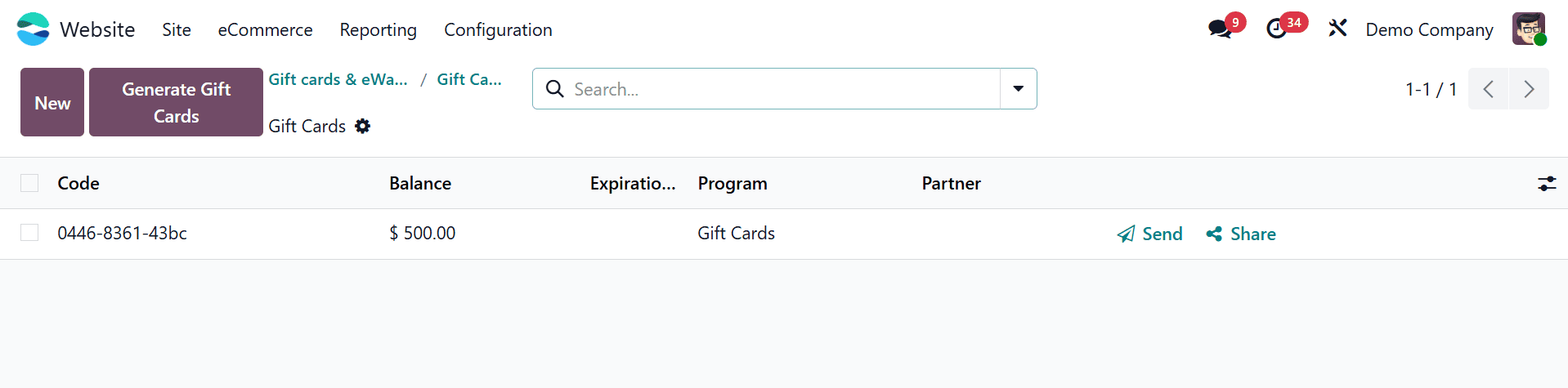 How to Create Gift Cards and e-Wallets in Odoo 18 Website-cybrosys