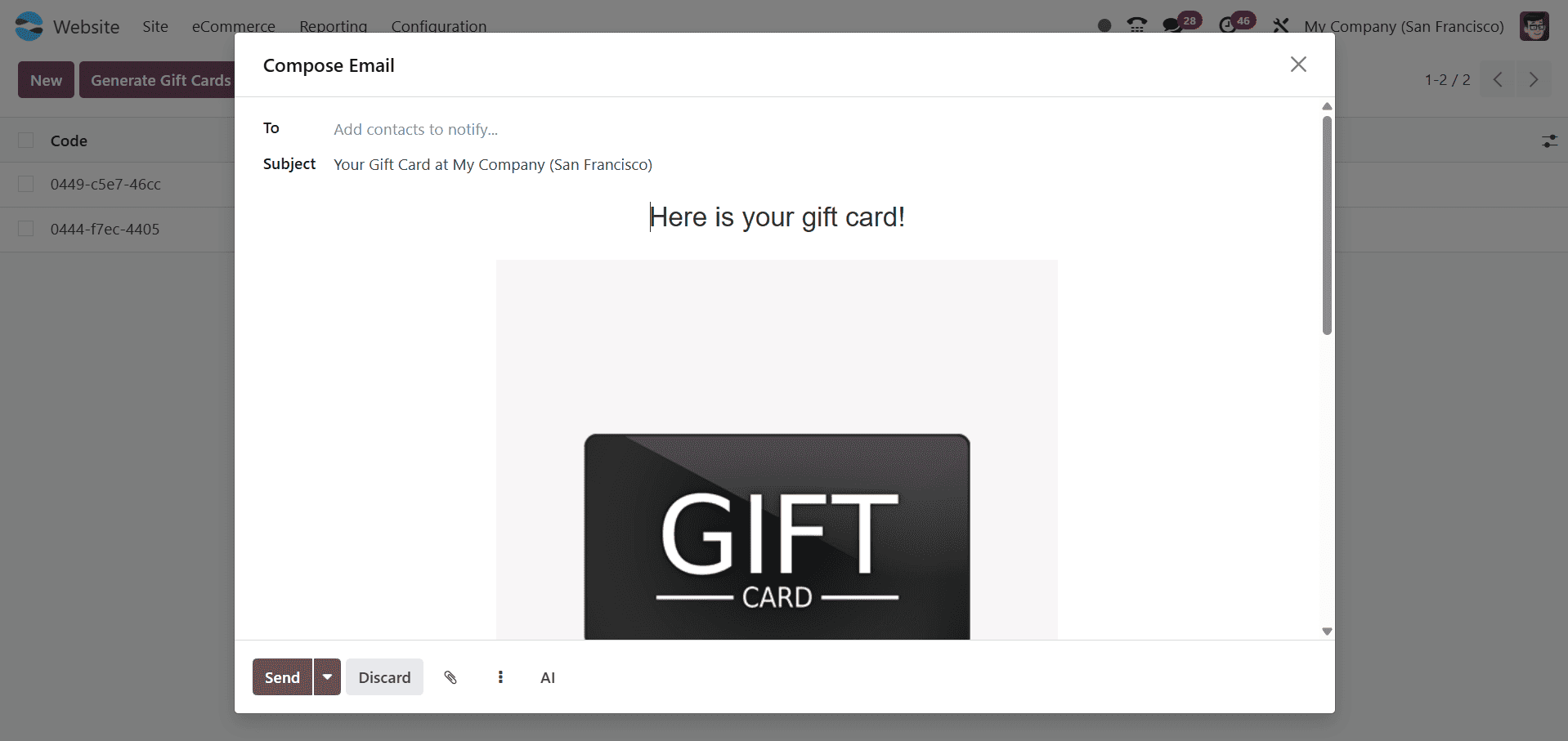 How to Create Gift Cards and e-Wallets in Odoo 18 Website-cybrosys