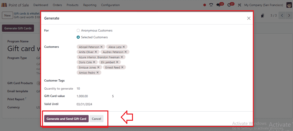 How to Create Gift Cards in Odoo 17 POS-cybrosys