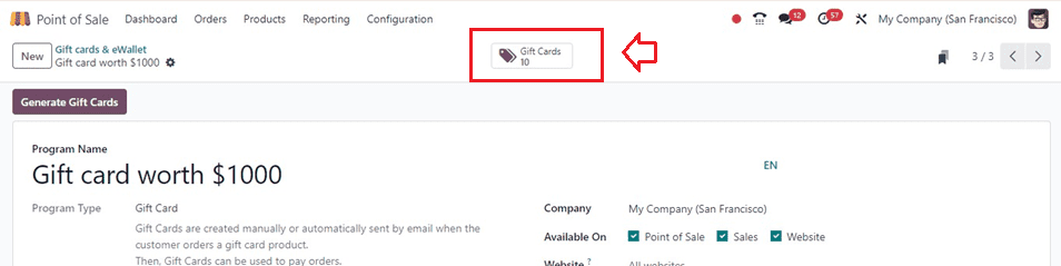 How to Create Gift Cards in Odoo 17 POS-cybrosys