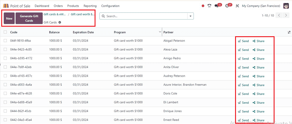 How to Create Gift Cards in Odoo 17 POS-cybrosys