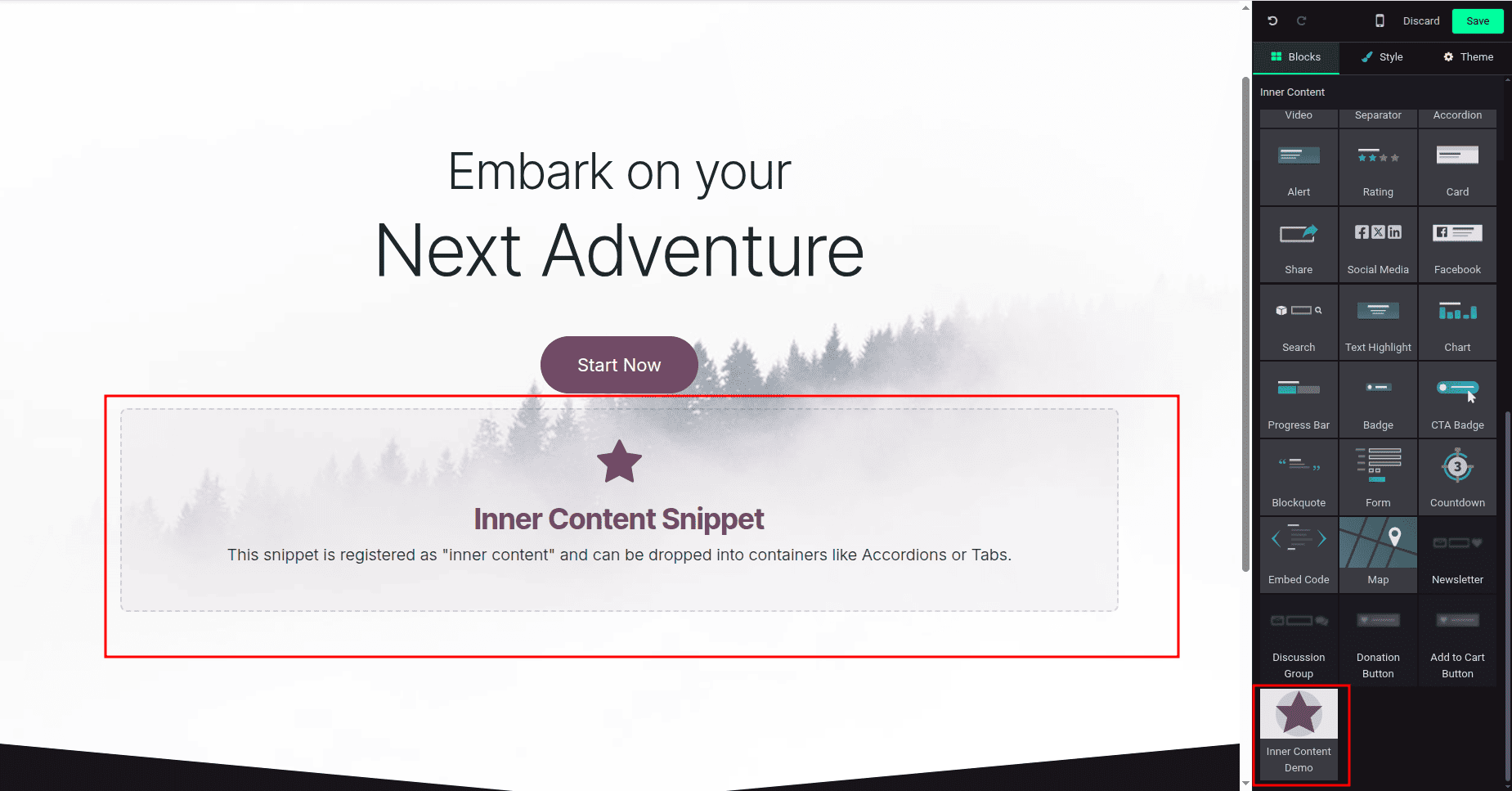 How to Create Inner Content Snippets in Odoo 19?-cybrosys