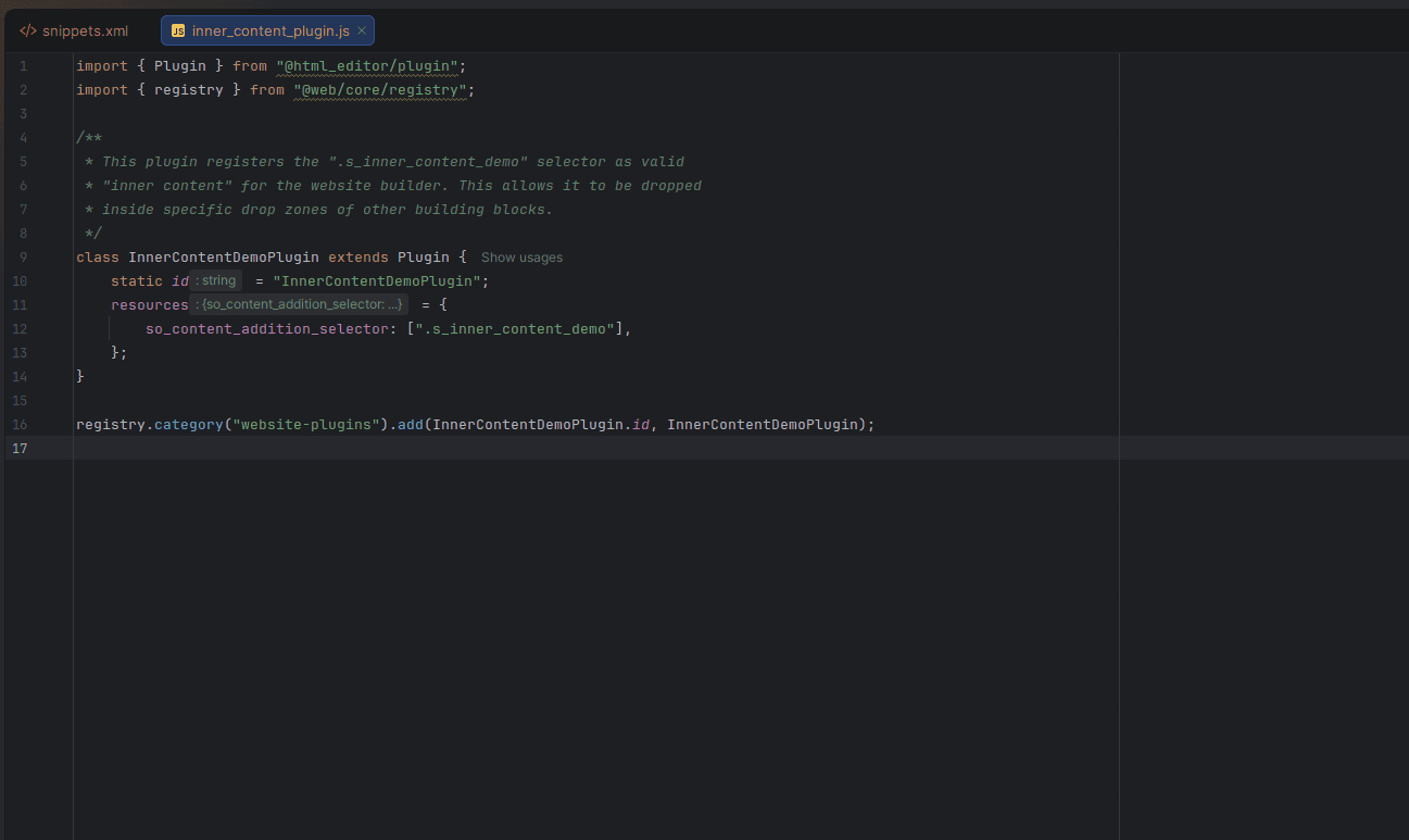 How to Create Inner Content Snippets in Odoo 19?-cybrosys