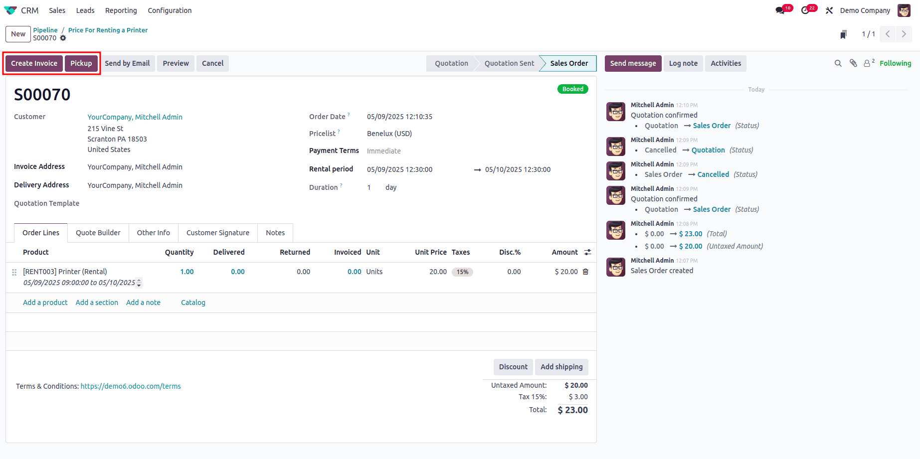 How to Create & Manage Rental Requests from a Lead in Odoo 18-cybrosys
