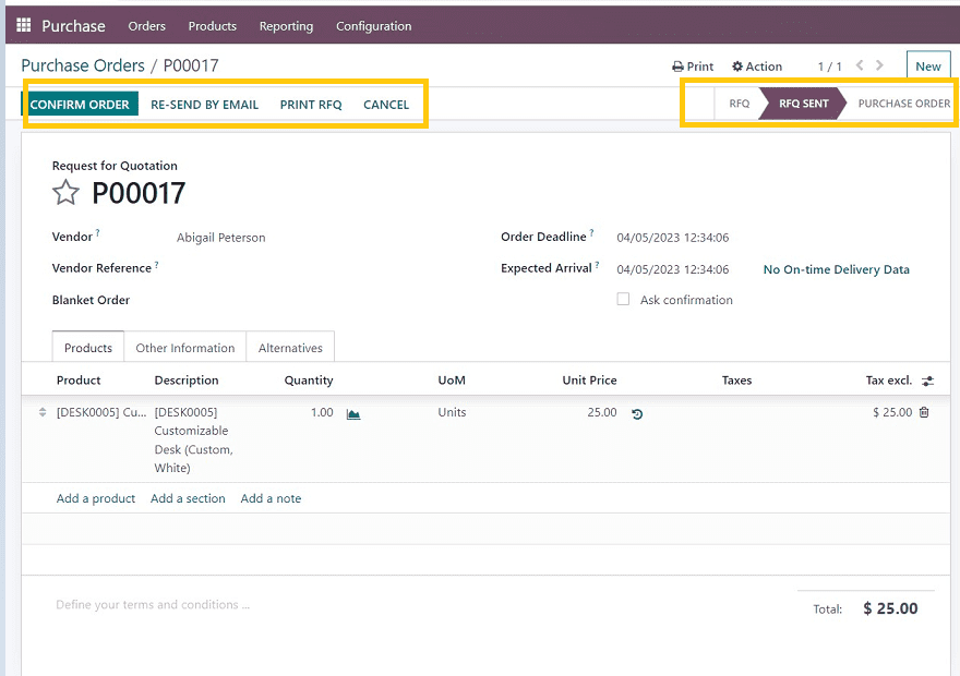 How to Create New Purchase Order in Odoo 16 Purchase Module-cybrosys