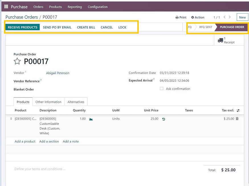 How to Create New Purchase Order in Odoo 16 Purchase Module-cybrosys