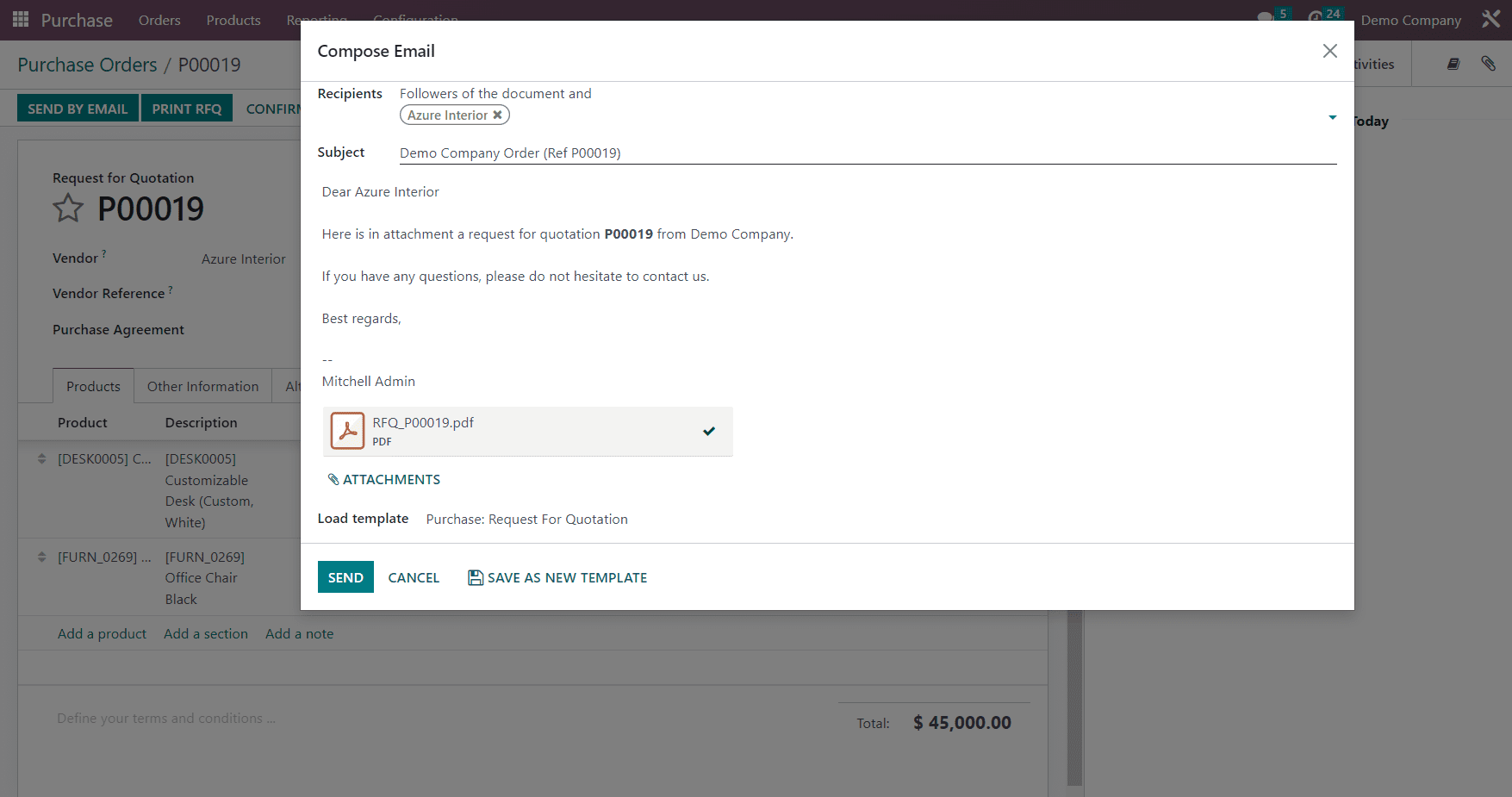 How to Create New Purchase Order in Odoo 16 Purchase Module-cybrosys