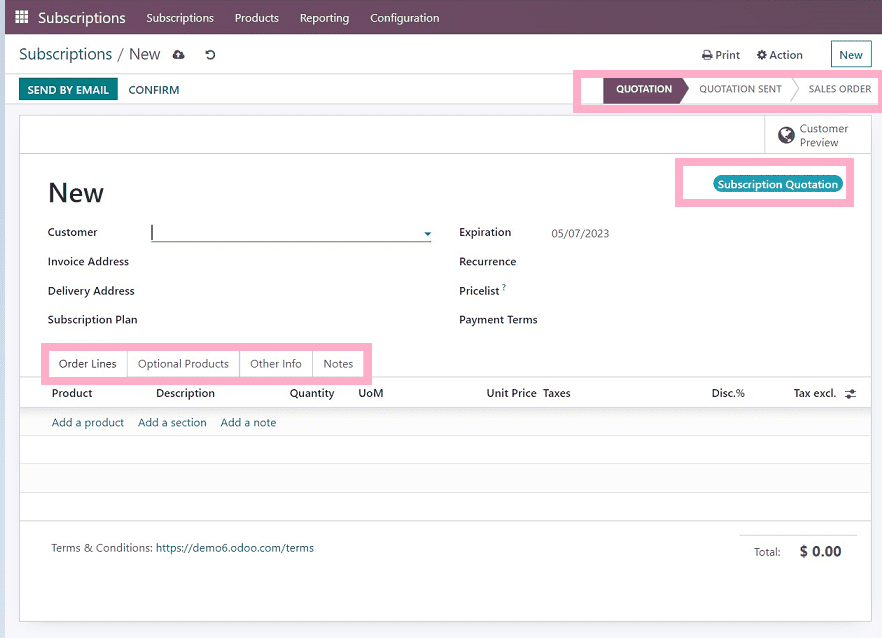 How to Create New Subscription in Odoo 16 Subscription Module cybrosys