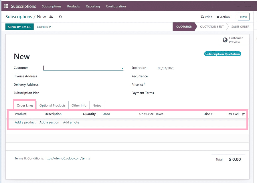 How to Create New Subscription in Odoo 16 Subscription Module cybrosys