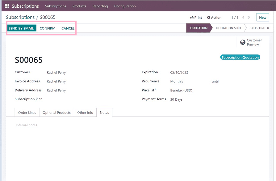 How to Create New Subscription in Odoo 16 Subscription Module cybrosys