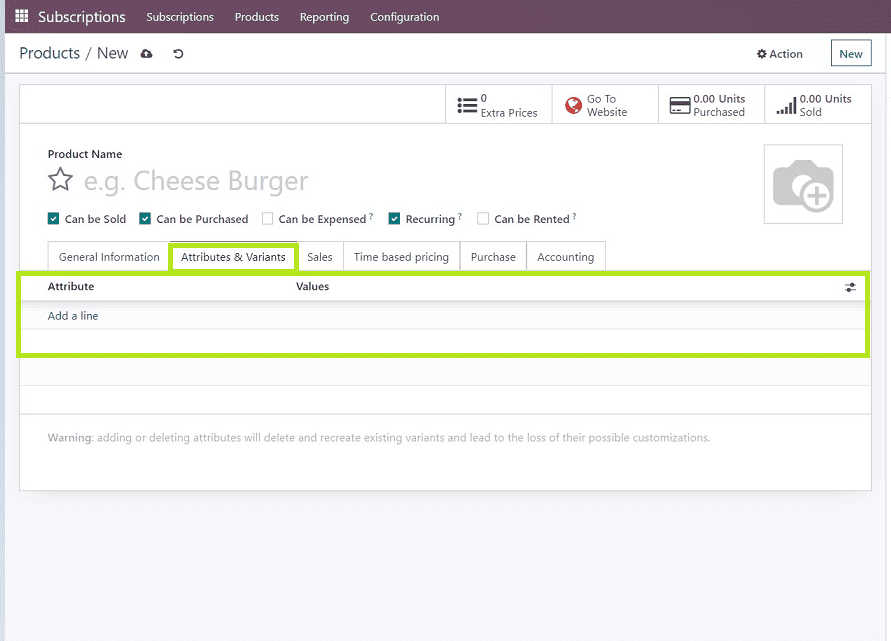 How to Create a New Subscription Product in Odoo 16 Subscription cybrosys