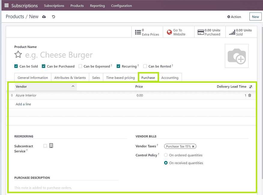 How to Create a New Subscription Product in Odoo 16 Subscription cybrosys