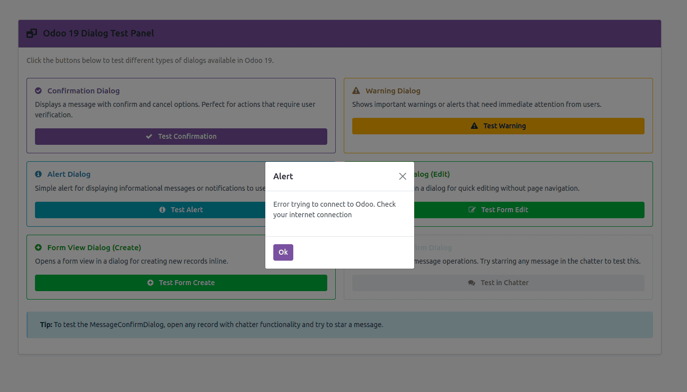 How to Create Odoo JS Dialog/Popup in Odoo 19-cybrosys