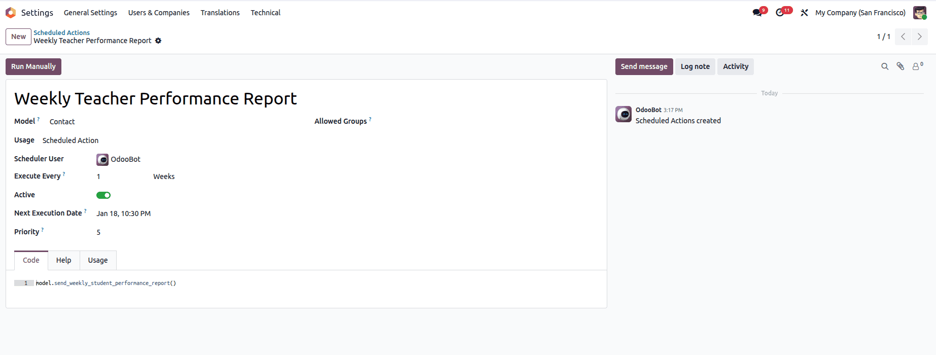 How to Create Scheduled Reports in Odoo 19-cybrosys