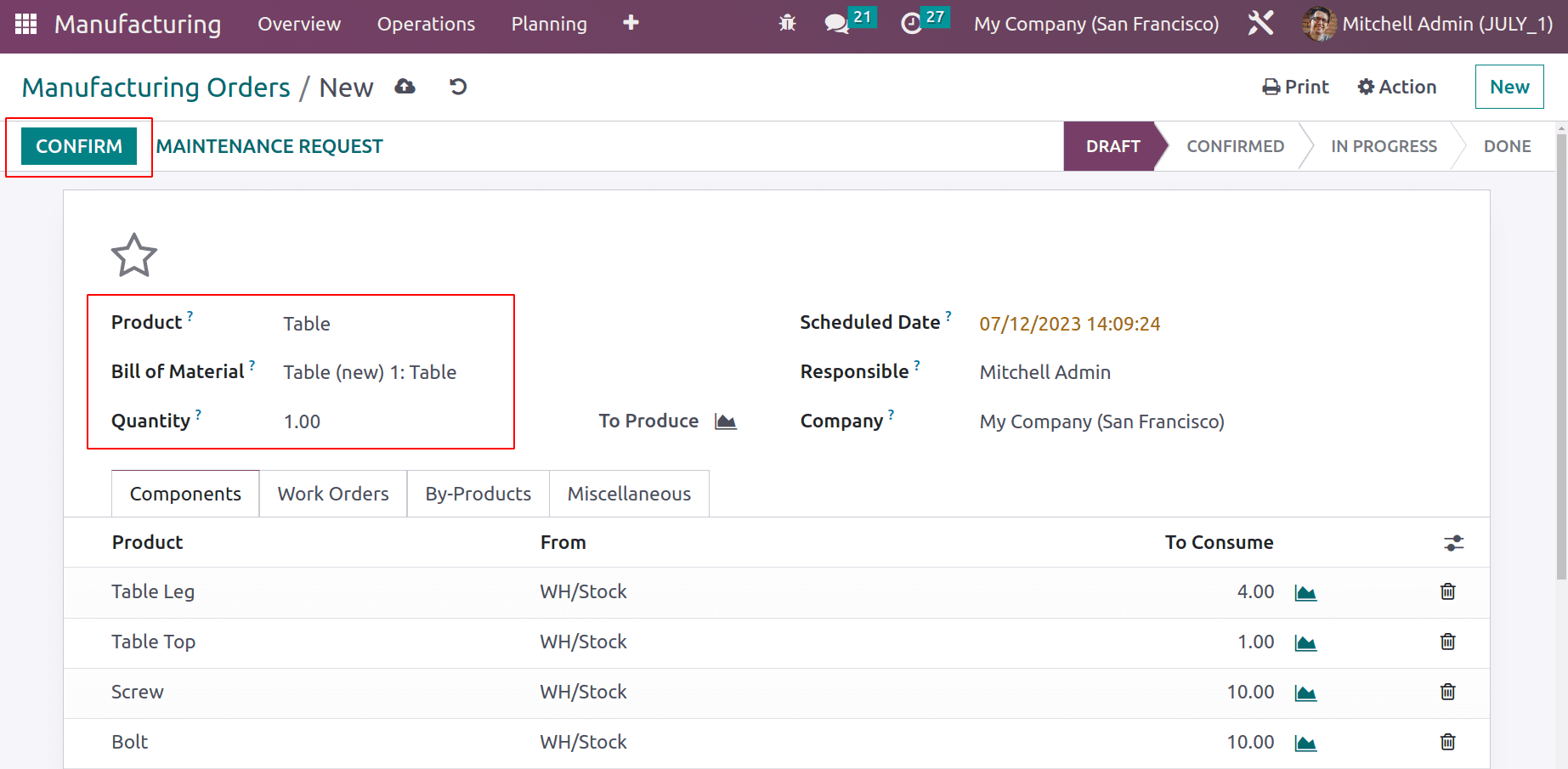 How to Create Scrap Orders in Odoo 16 Manufacturing App-cybrosys