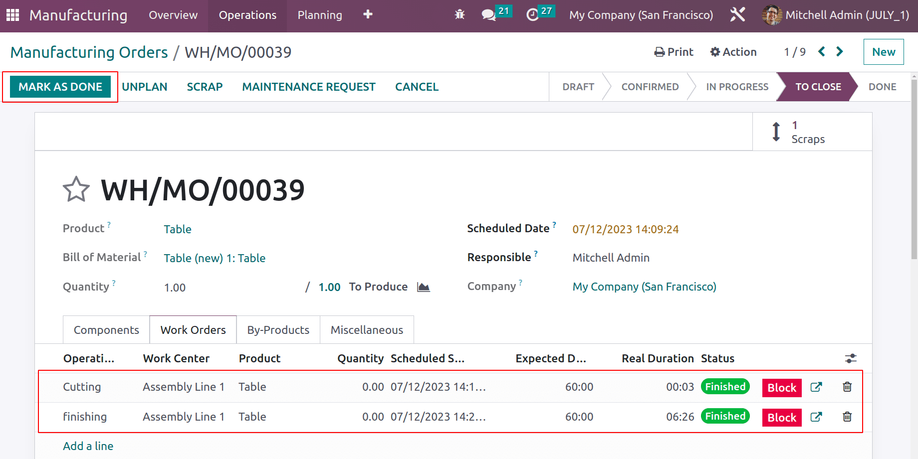 How to Create Scrap Orders in Odoo 16 Manufacturing App-cybrosys