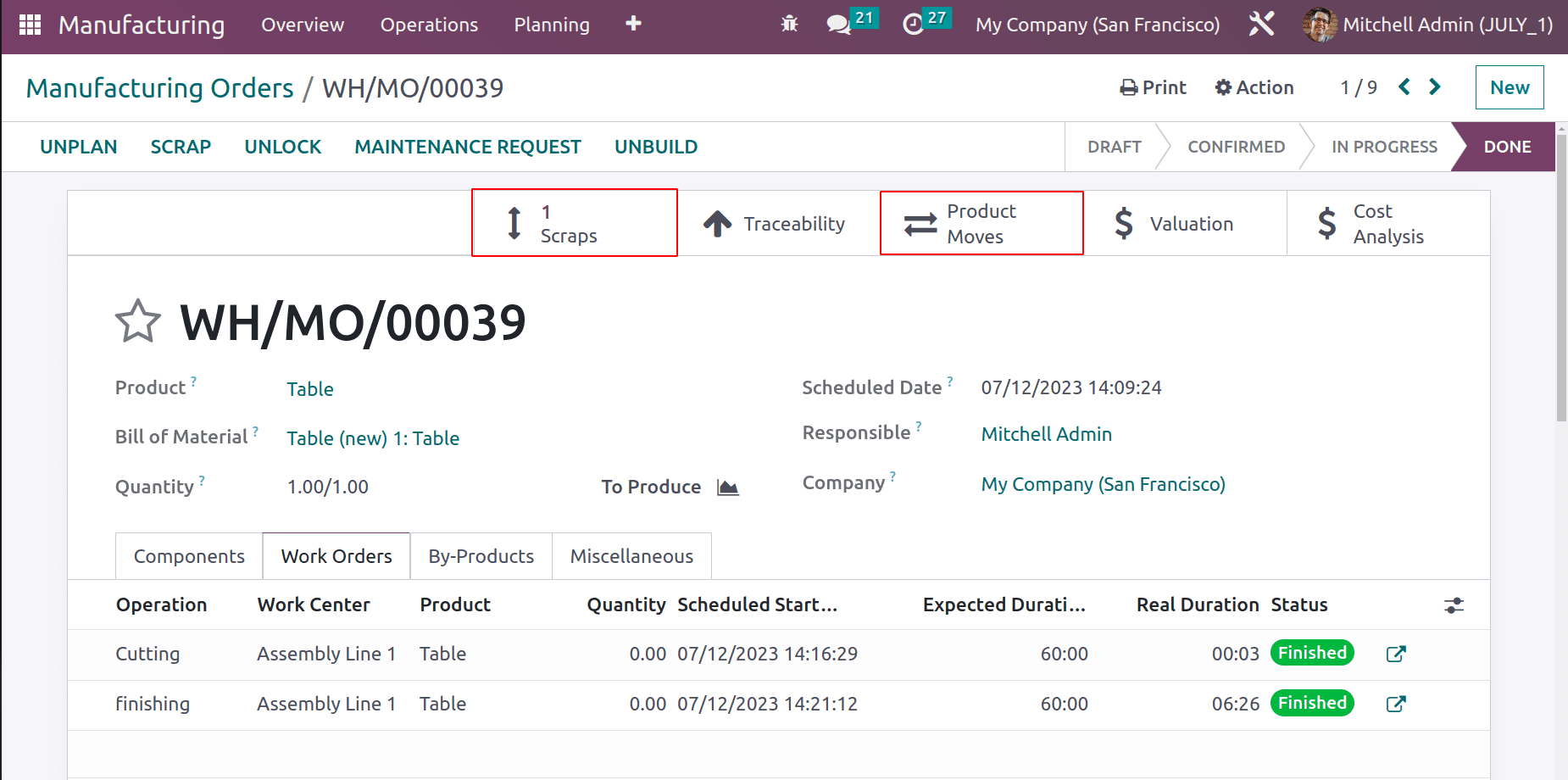 How to Create Scrap Orders in Odoo 16 Manufacturing App-cybrosys