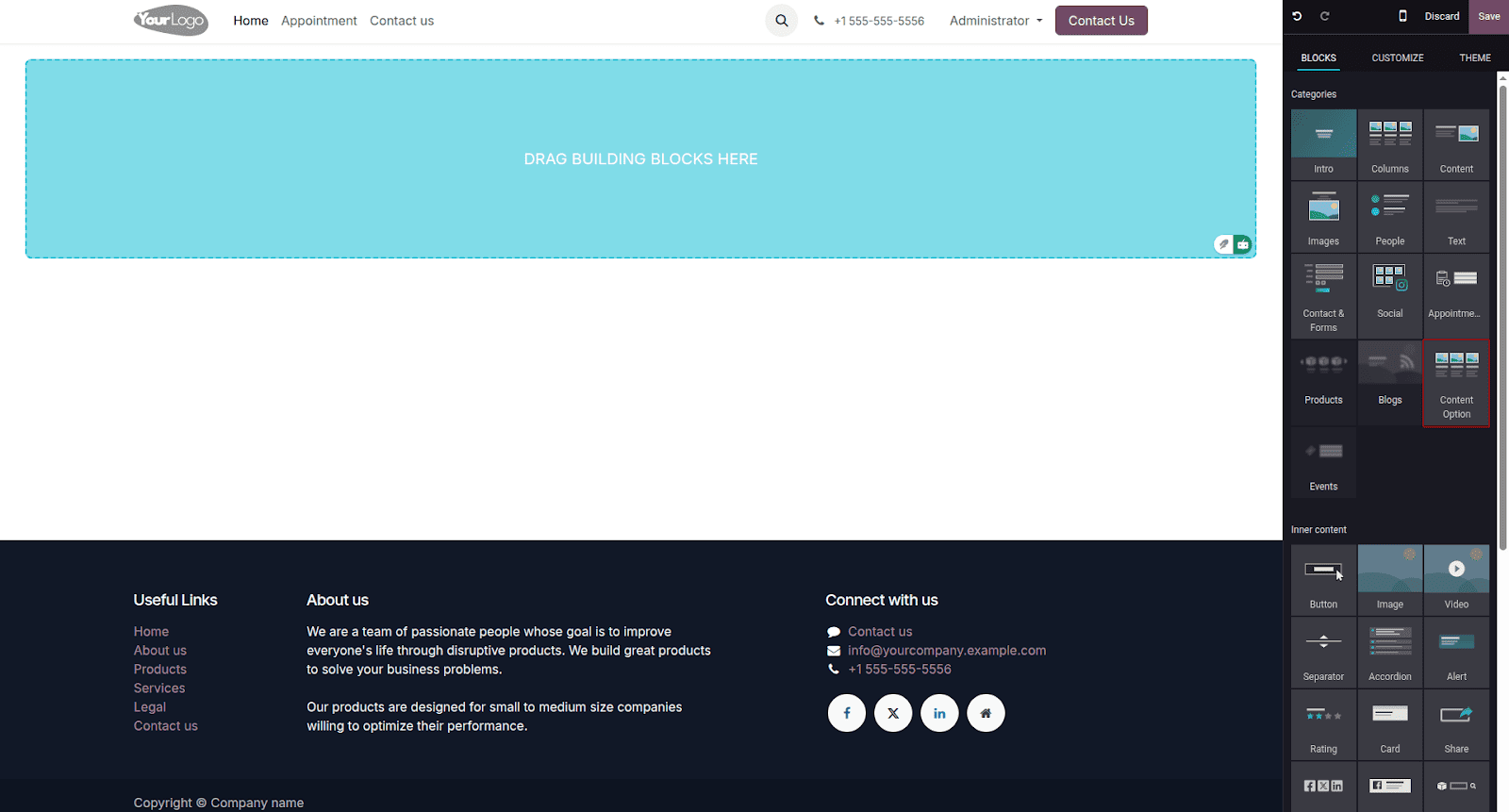 How to Create Snippet Options in Odoo 18-cybrosys