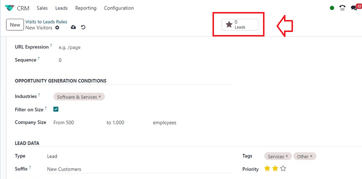 How to Create Visits to Lead Rule in Odoo 17 CRM-cybrosys