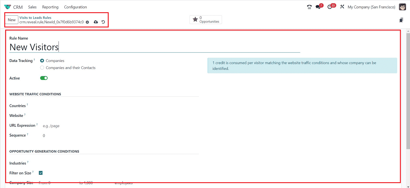 How to Create Visits to Lead Rule in Odoo 17 CRM-cybrosys