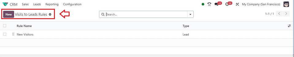 How to Create Visits to Lead Rule in Odoo 17 CRM-cybrosys