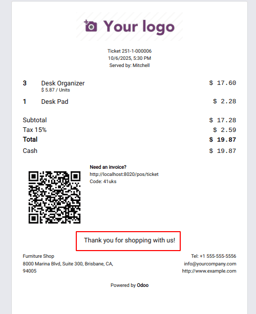 How to Customize PoS Receipts in Odoo 19-cybrosys