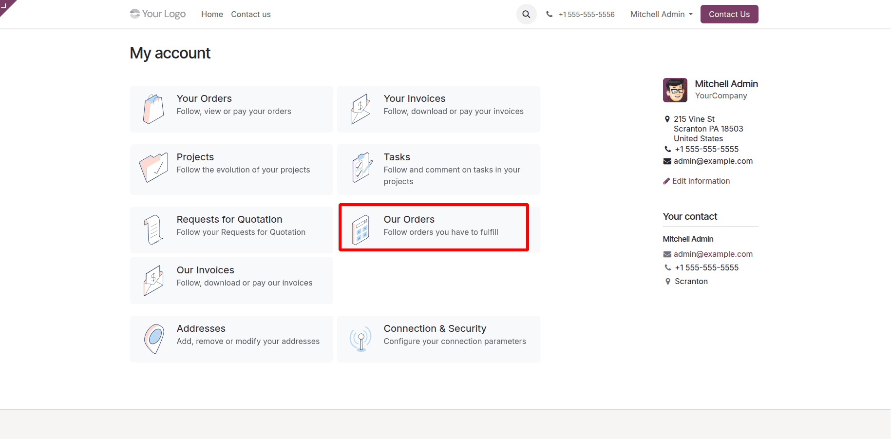 How to Customize the Customer Portal Default Menus and Views in Odoo 19-cybrosys