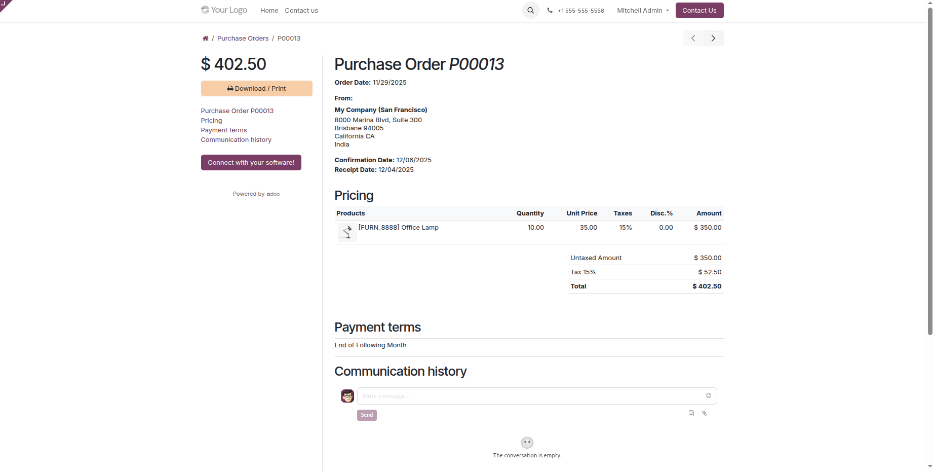 How to Customize the Customer Portal Default Menus and Views in Odoo 19-cybrosys