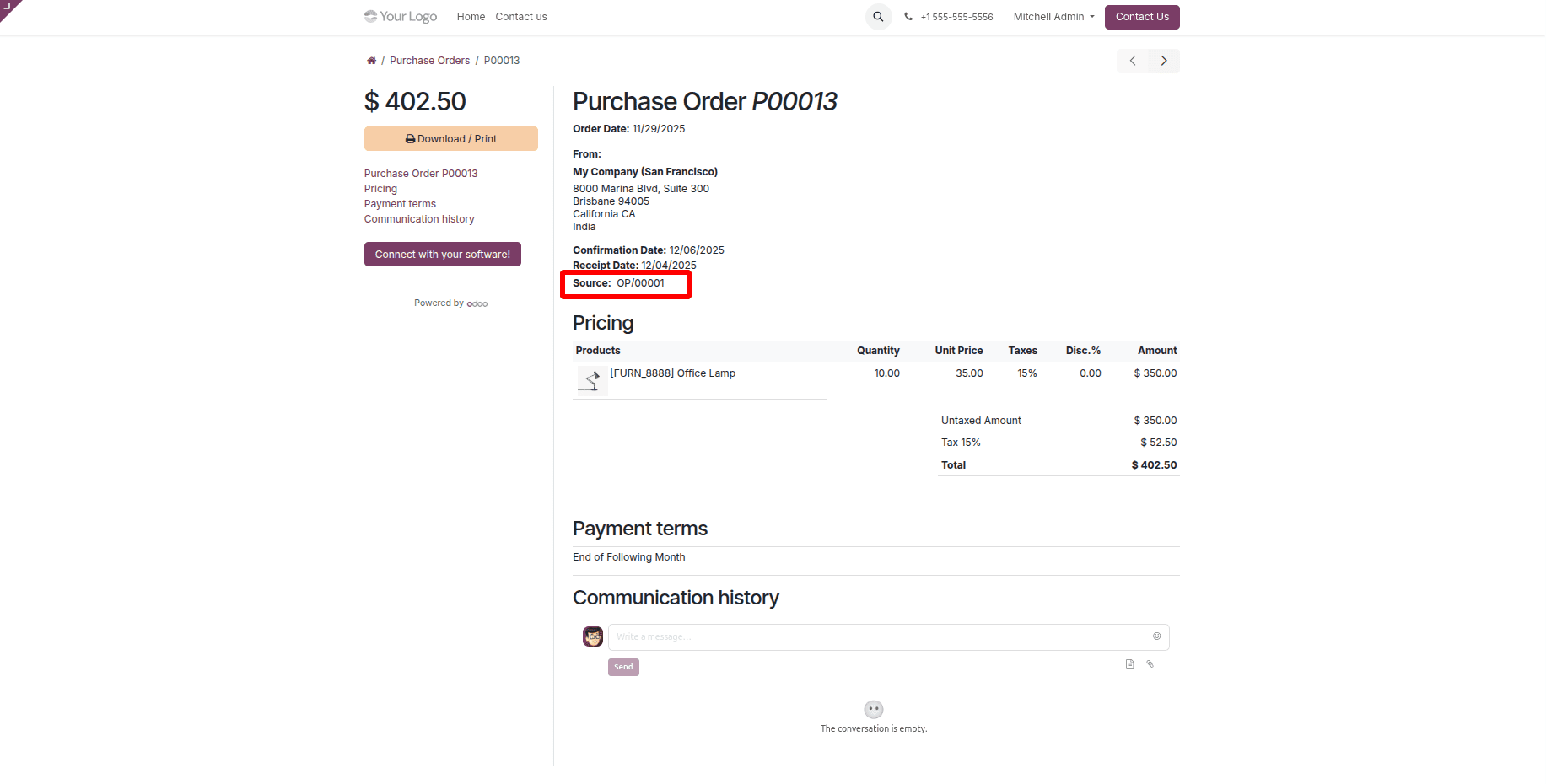 How to Customize the Customer Portal Default Menus and Views in Odoo 19-cybrosys