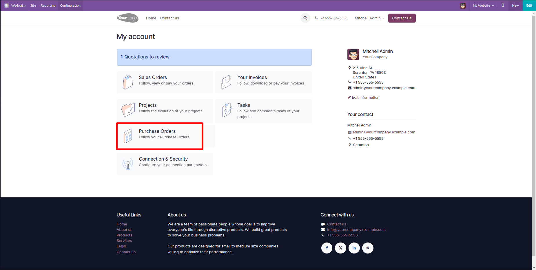 How to Customize the Customer Portal Default Menus & Views in Odoo 18-cybrosys