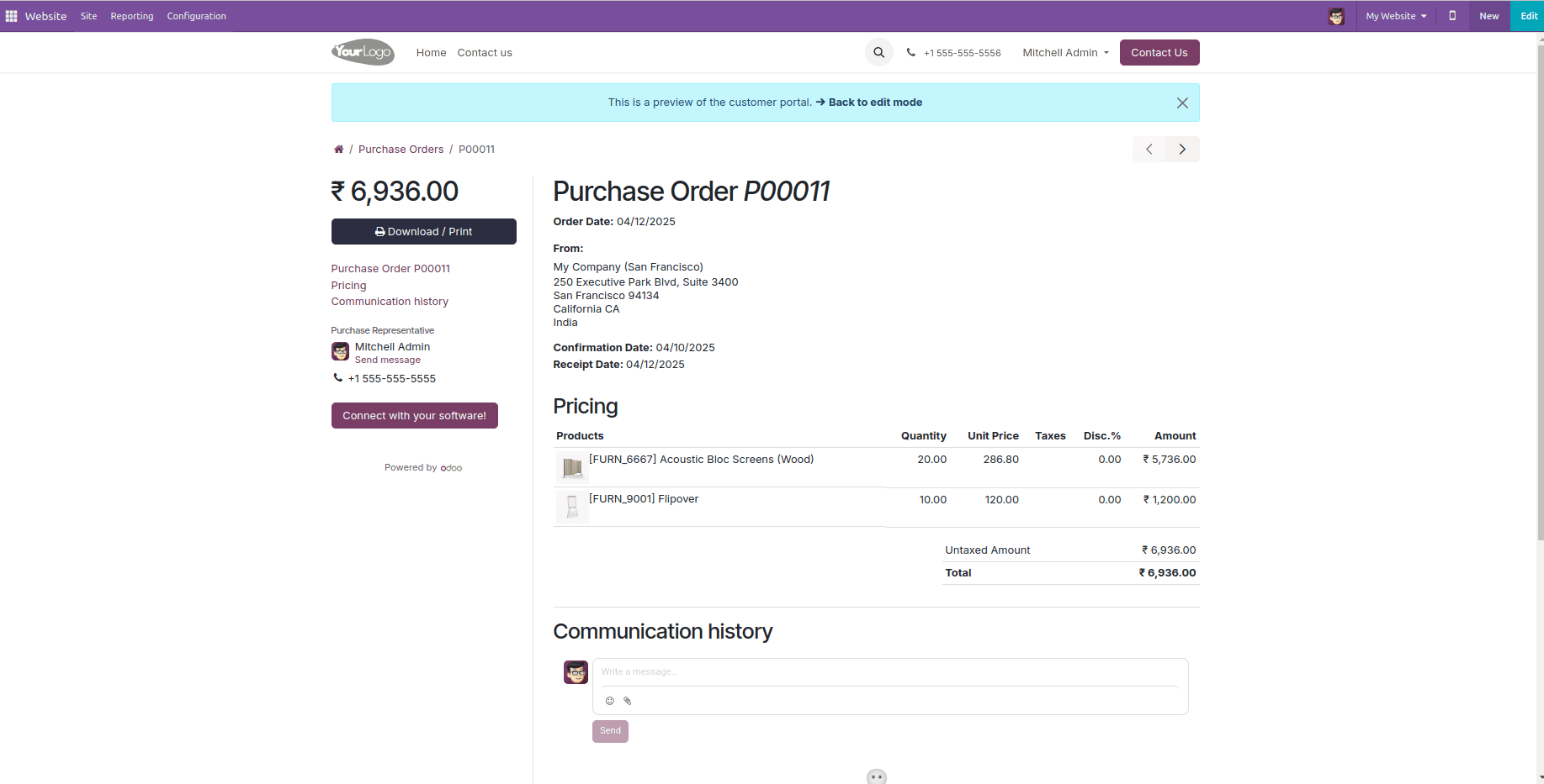 How to Customize the Customer Portal Default Menus & Views in Odoo 18-cybrosys