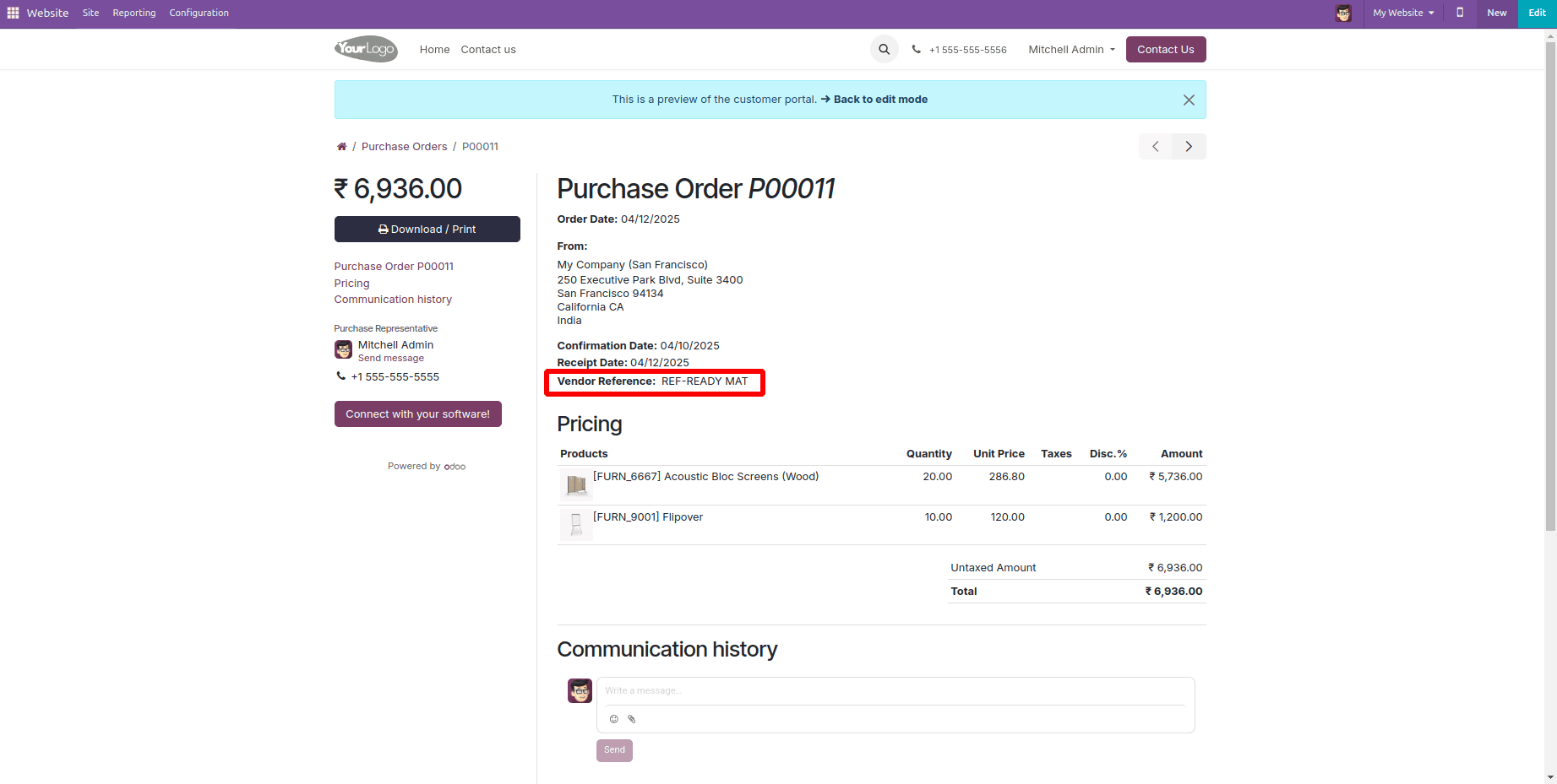 How to Customize the Customer Portal Default Menus & Views in Odoo 18-cybrosys