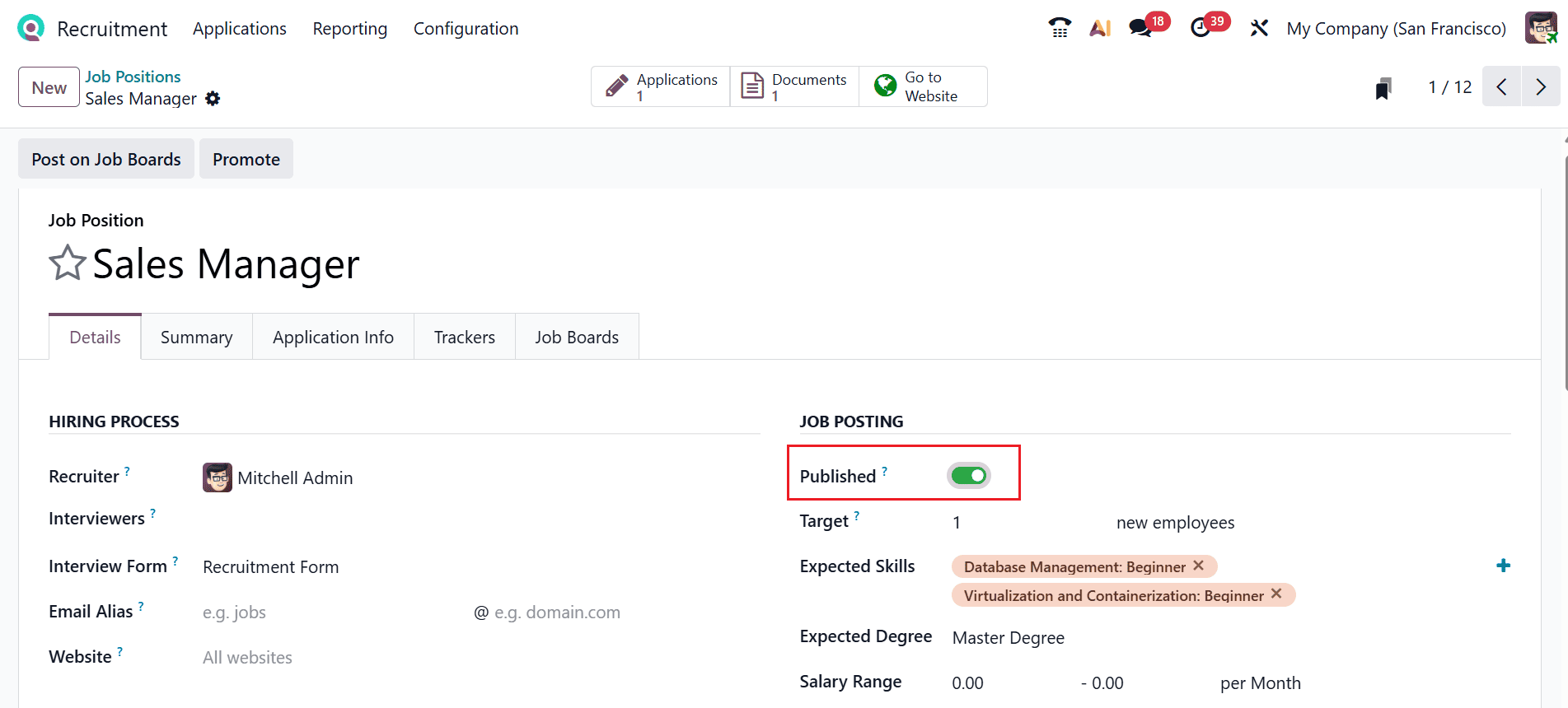 How to Define and Manage Job Positions in Odoo 19-cybrosys