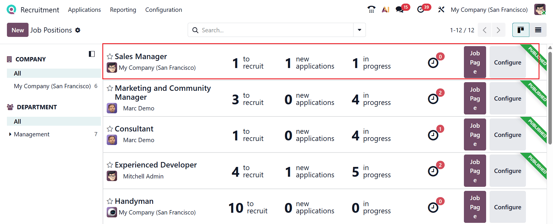 How to Define and Manage Job Positions in Odoo 19-cybrosys