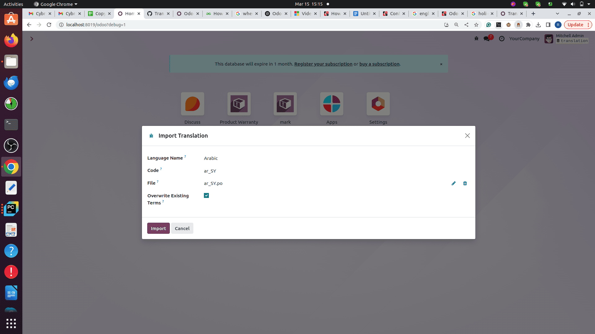 How to Define Translations in a Custom Module & Add a New Language in Odoo 18-cybrosys