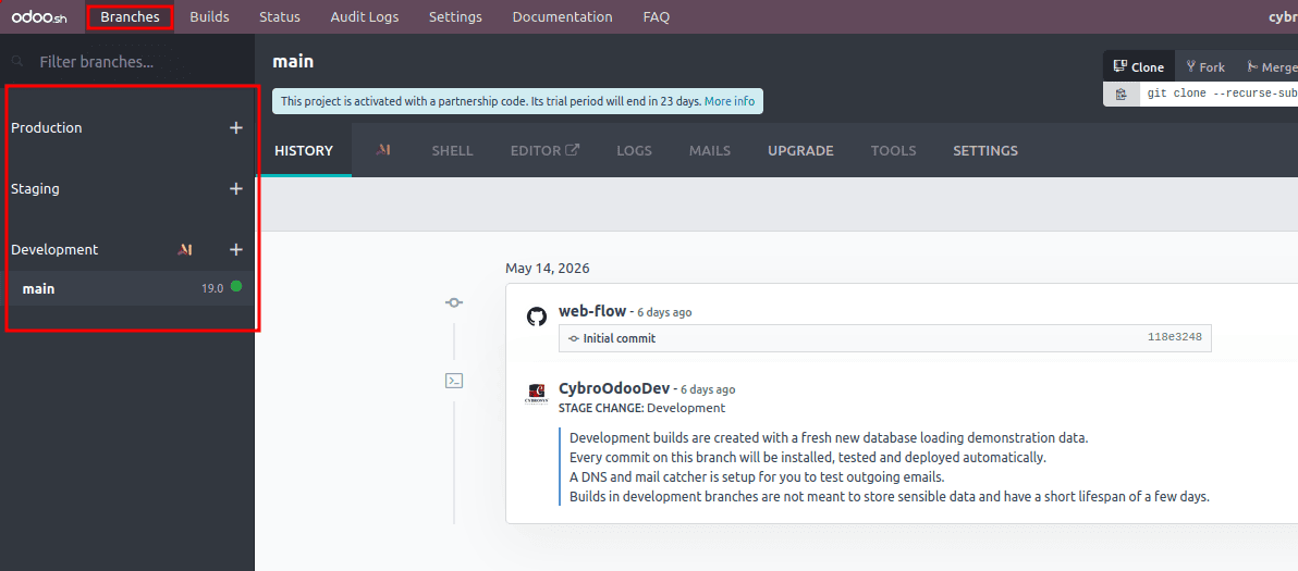 How to Deploy a Module in Odoo.sh in Odoo 19-cybrosys