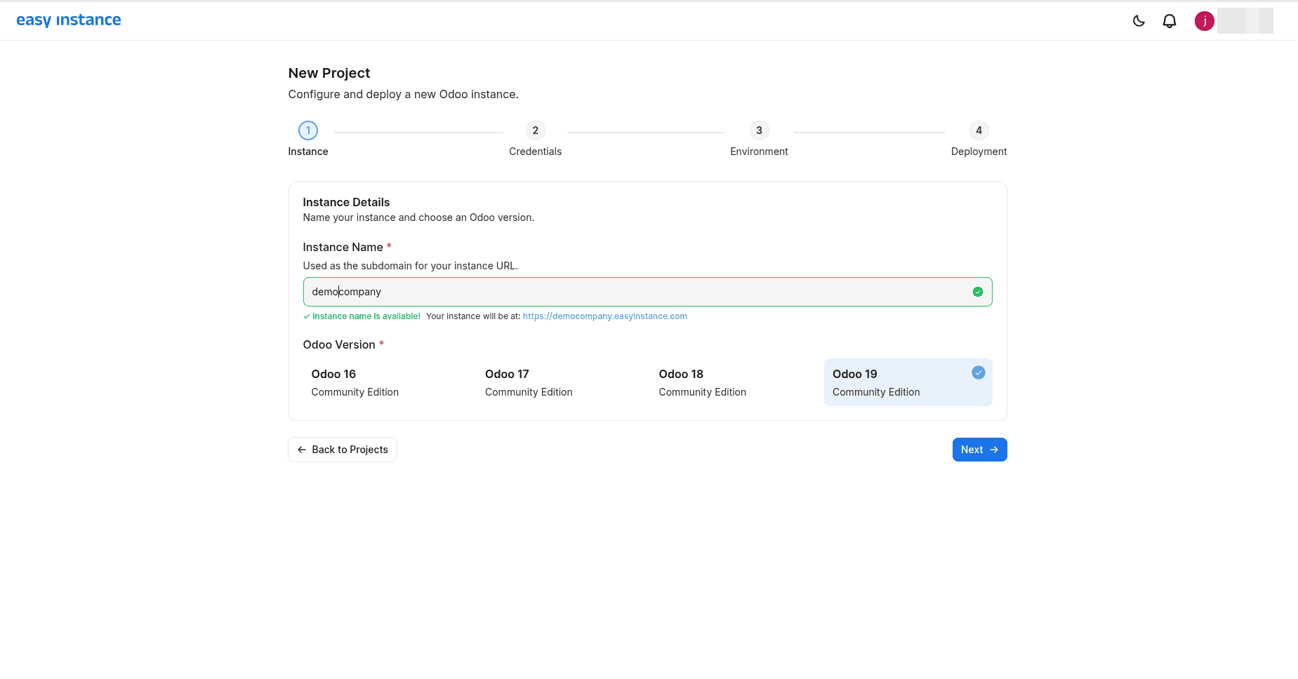 How to Deploy Odoo In Seconds Using EasyInstance-cybrosys