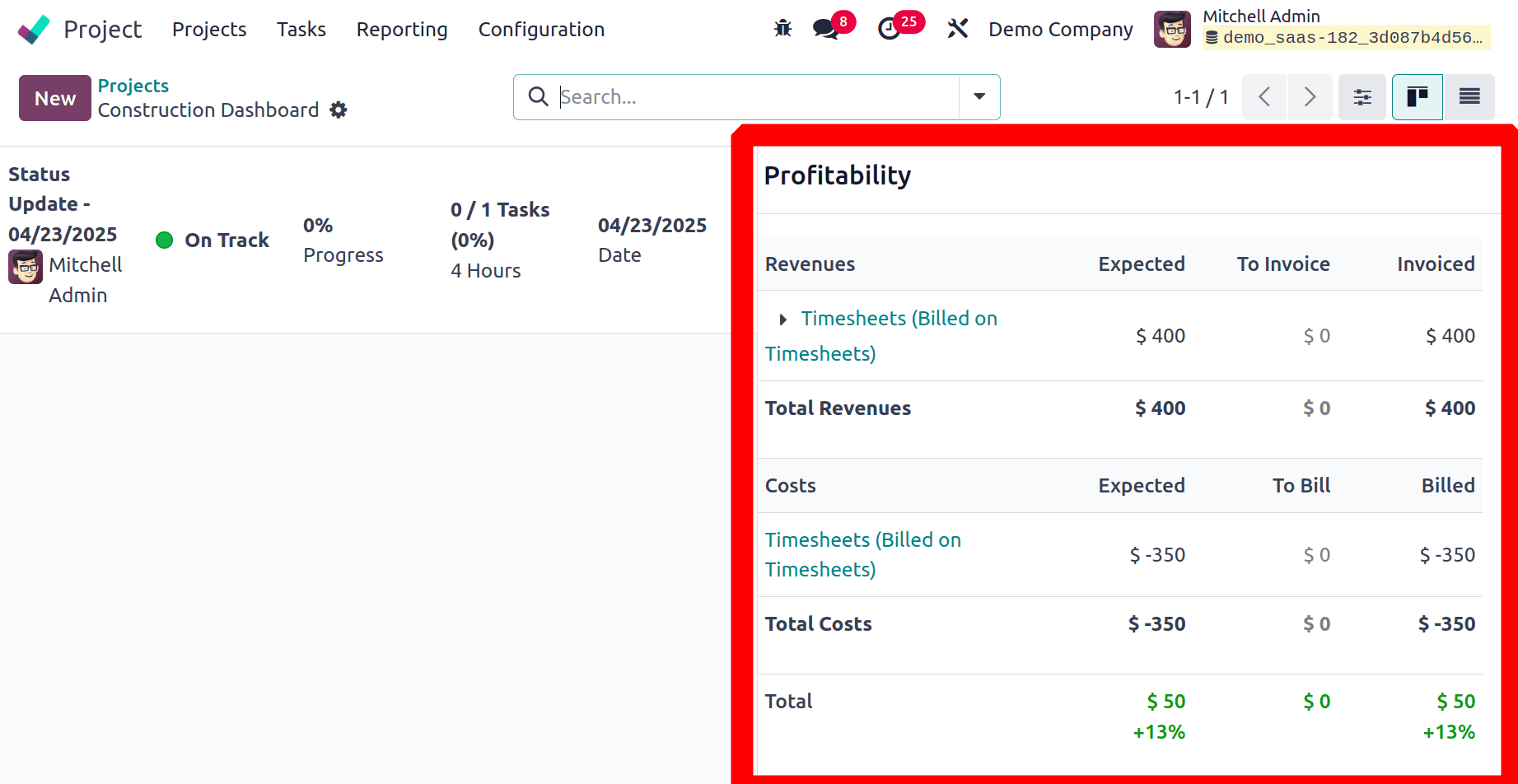 How to Determine Profitability using Odoo 18 Project-cybrosys