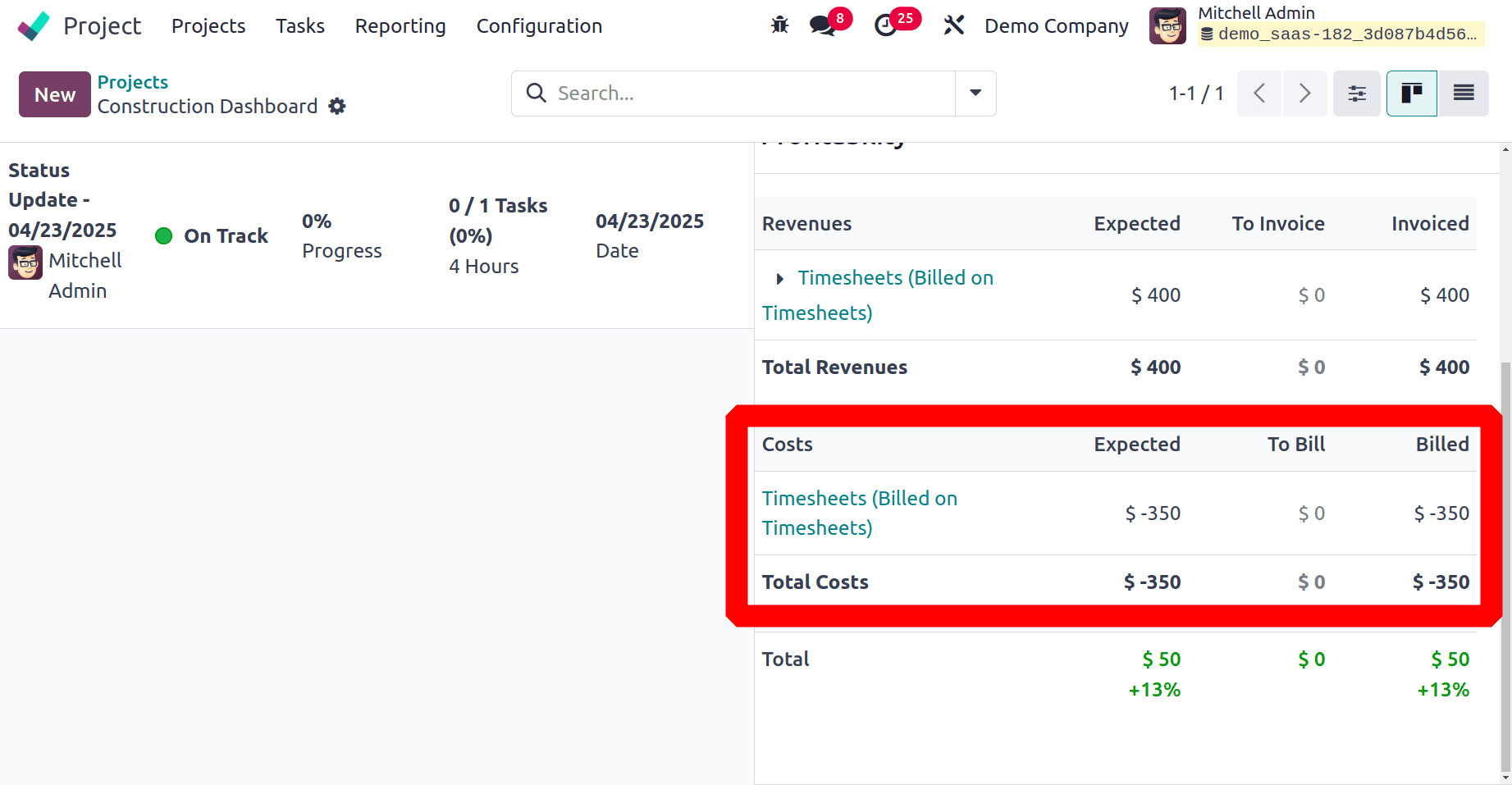 How to Determine Profitability using Odoo 18 Project-cybrosys