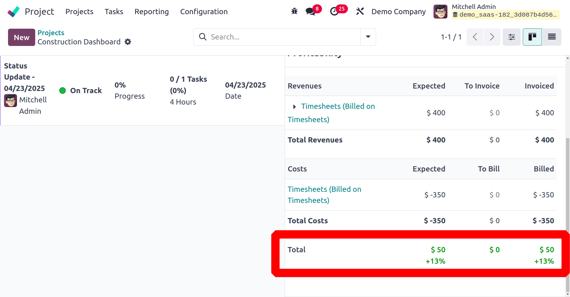 How to Determine Profitability using Odoo 18 Project-cybrosys