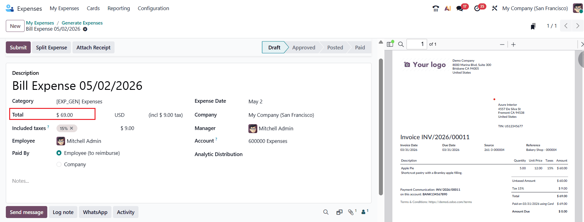 How to Digitize Expenses in Odoo 19 Expense Module-cybrosys