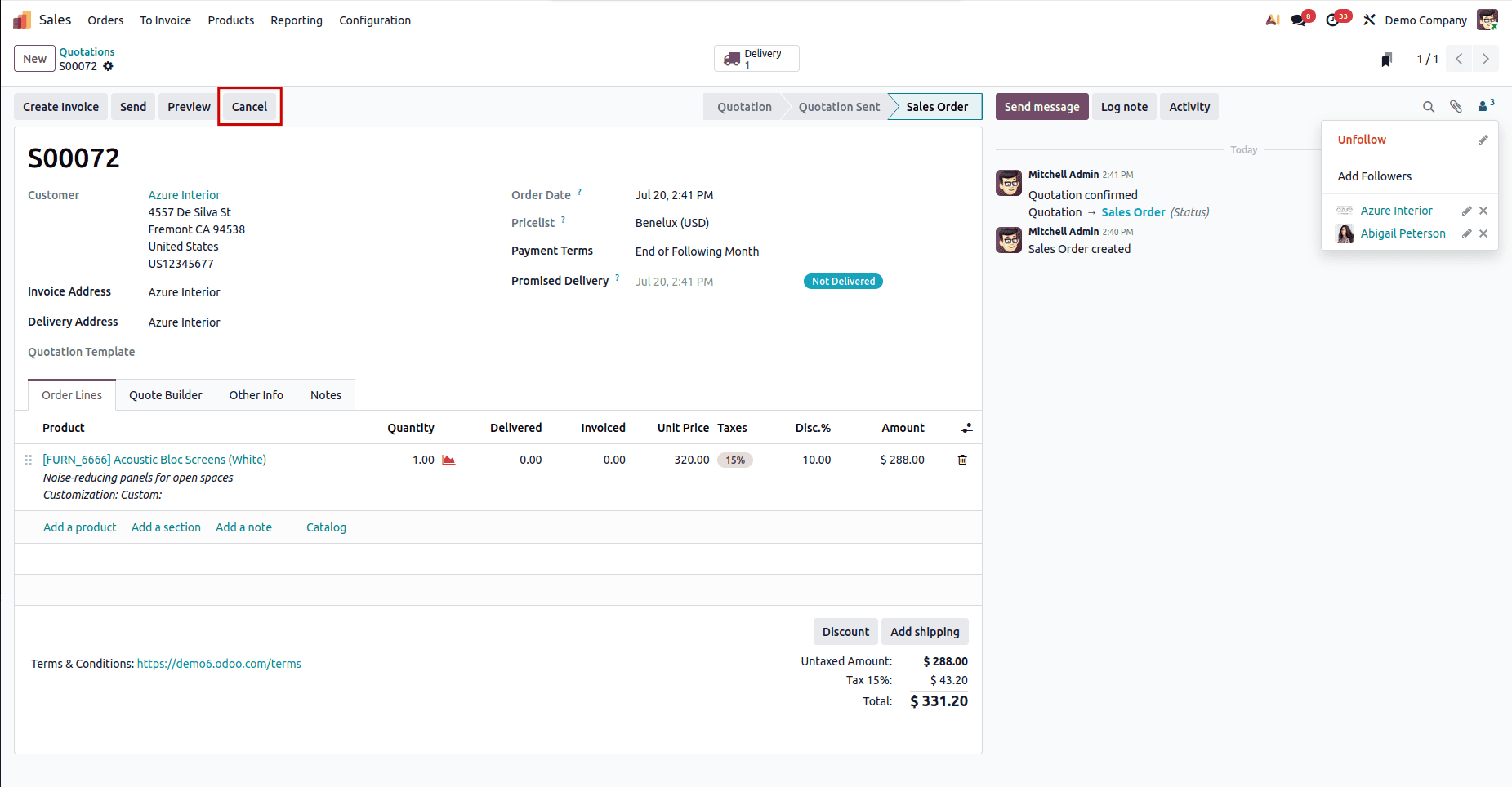 How to Dynamically Add and Remove Followers in Odoo 19 Studio-cybrosys