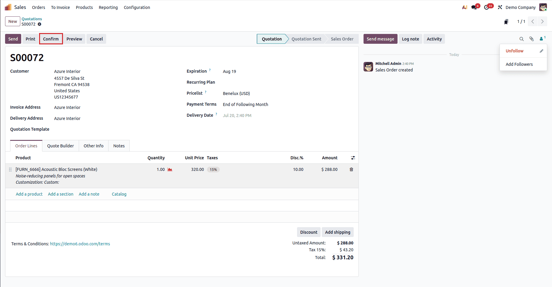 How to Dynamically Add and Remove Followers in Odoo 19 Studio-cybrosys
