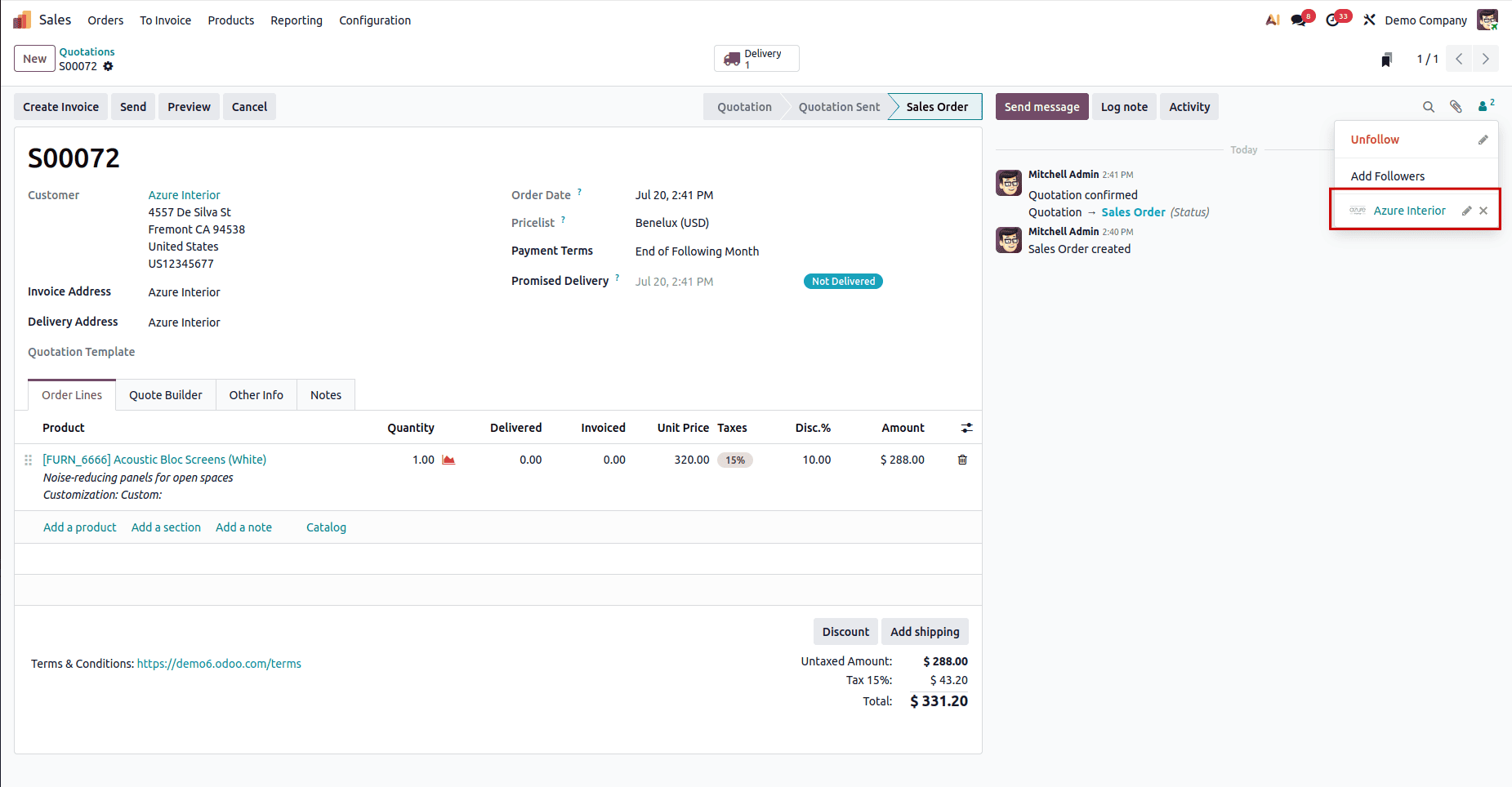 How to Dynamically Add and Remove Followers in Odoo 19 Studio-cybrosys