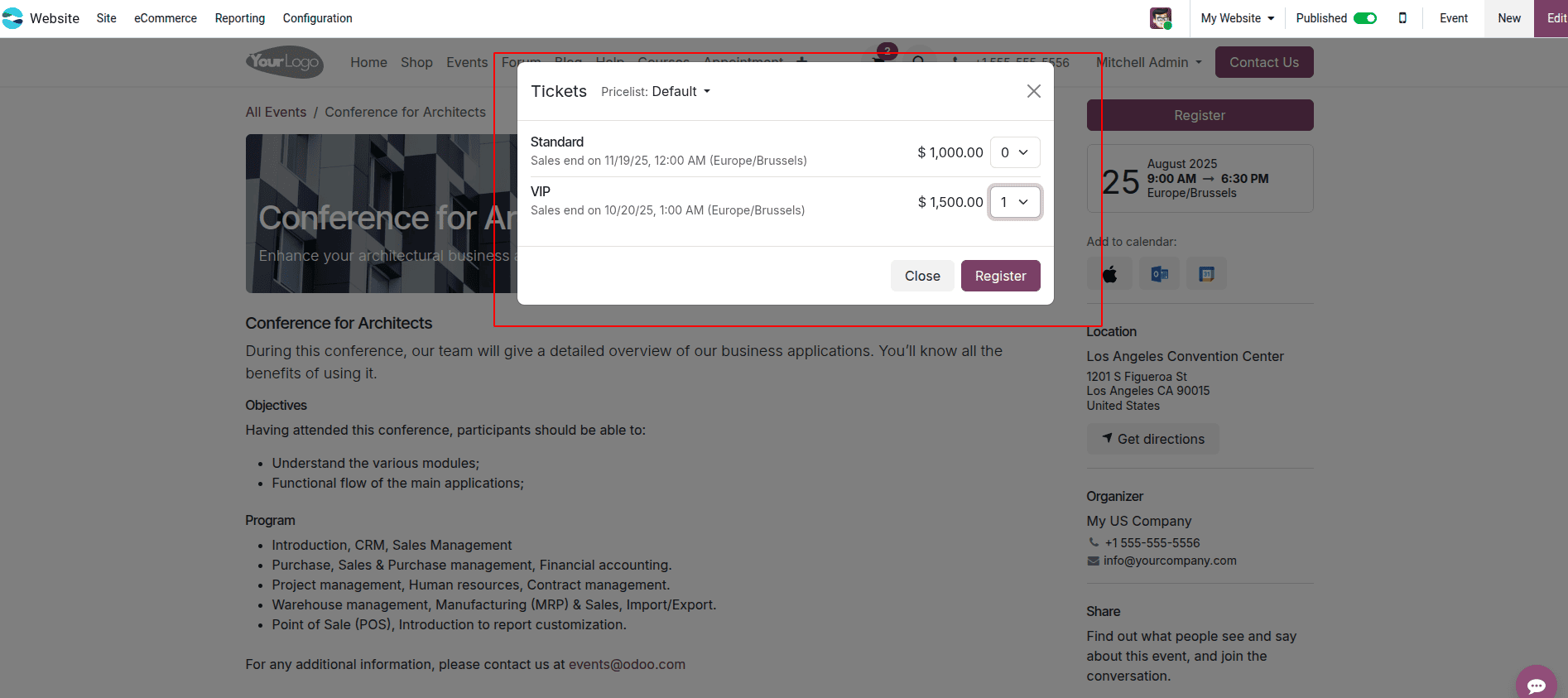How to Efficiently Manage Event Registrations in Odoo 18-cybrosys