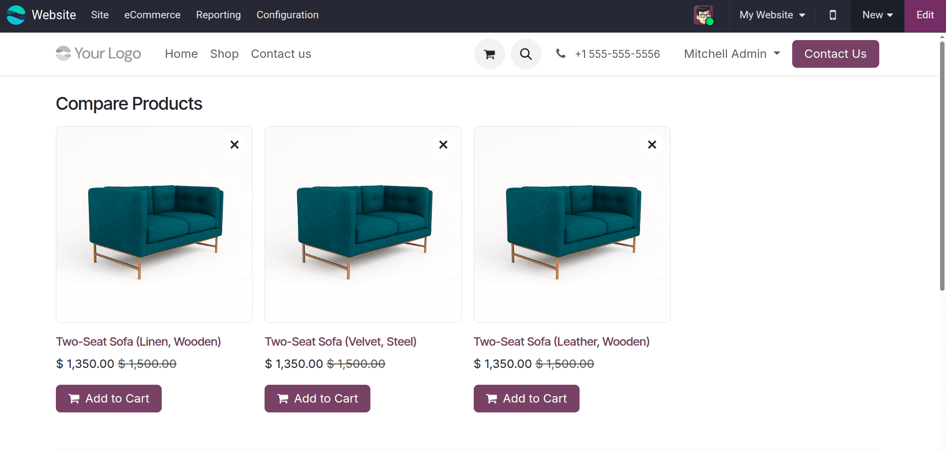 How to Enable and Use Product Comparison in Odoo 19 Website-cybrosys