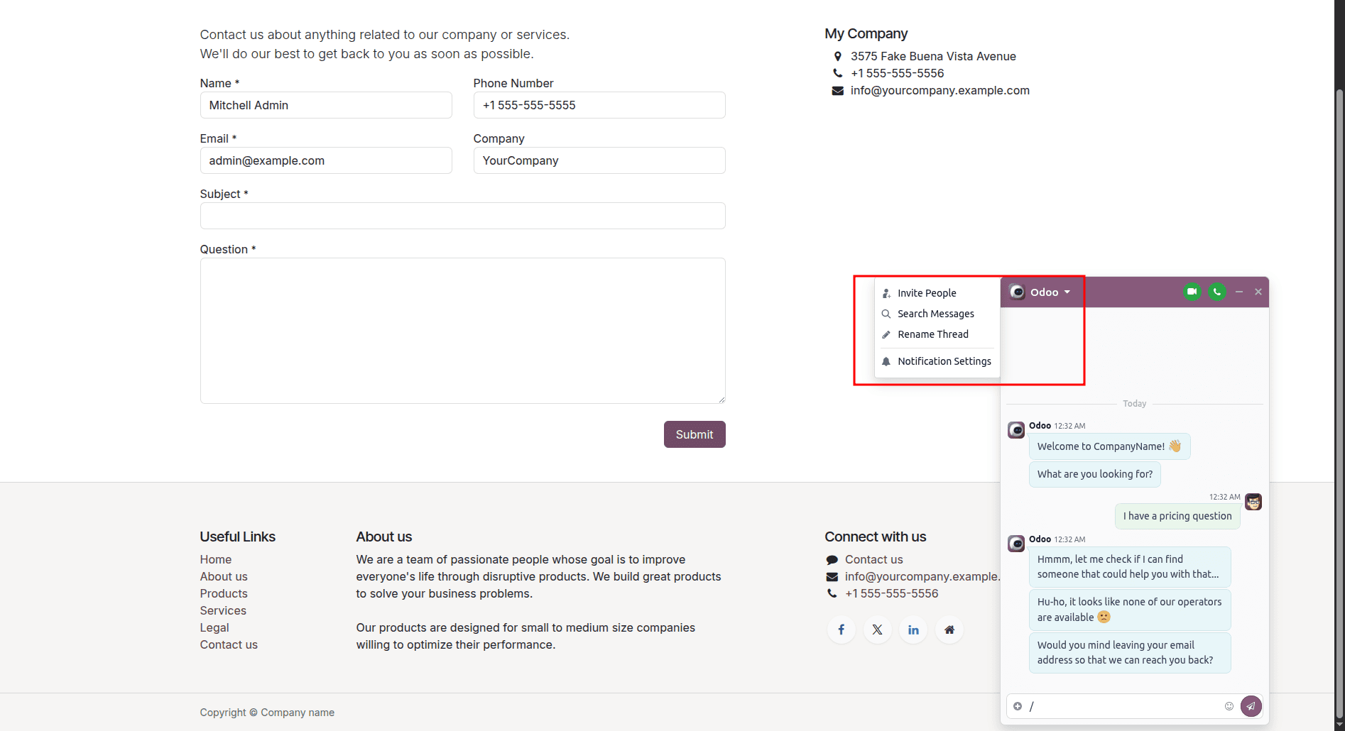 How to Enable Live Chat Support on Your Odoo 19 Website-cybrosys
