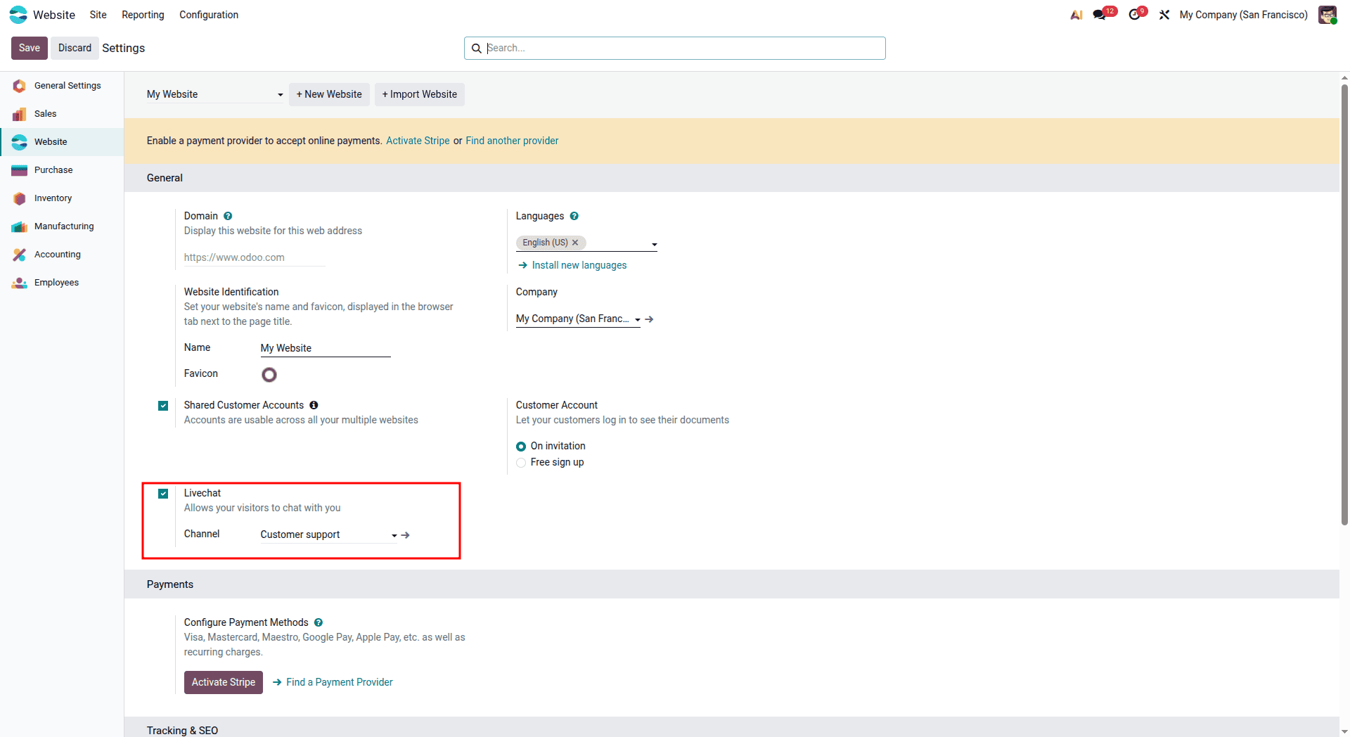 How to Enable Live Chat Support on Your Odoo 19 Website-cybrosys